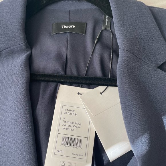 Theory Blazer 8 - Admiral Crepe, Navy - Picture 3 of 4